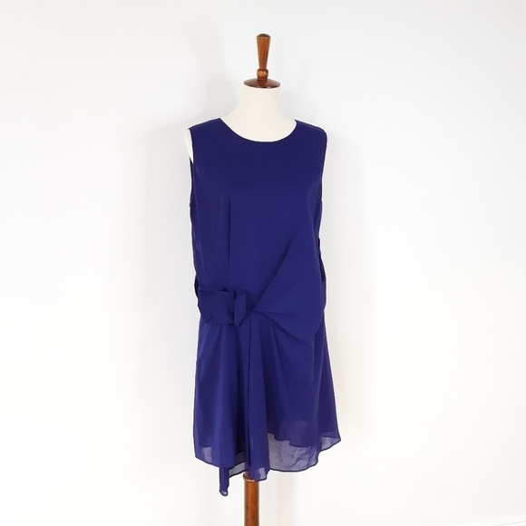 Jil Sander | Pleated Bow Dress in Deep Violet - Picture 10 of 10